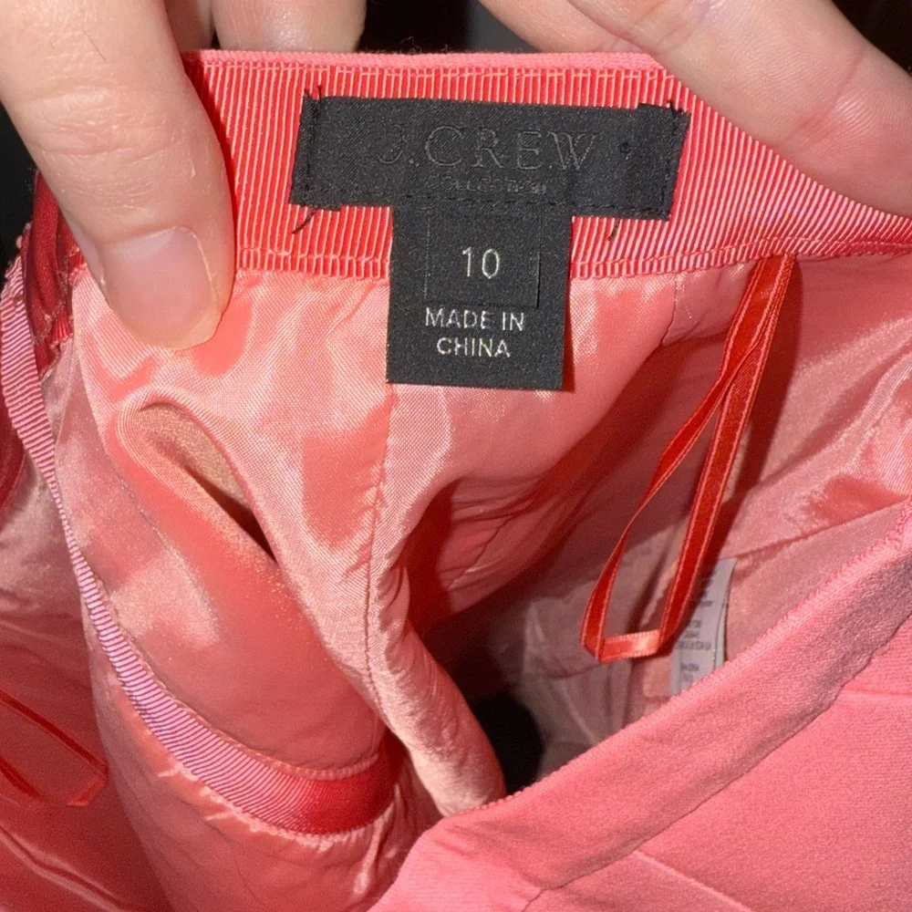 J. Crew Coral/Pink Wool A-Line Skirt